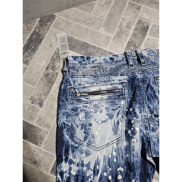 New Rock Revival Jeans "Ean" Light Washed Denim Men's Size 40x32 Distressed - Picture 12 of 16